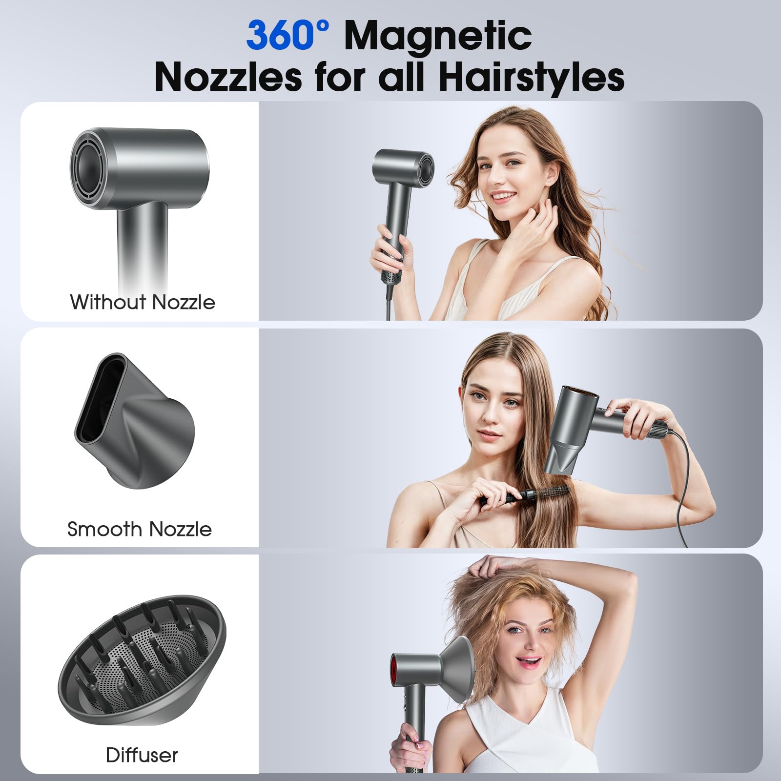 LPSTEA Hair Dryer constant temperature to help maintain moisture