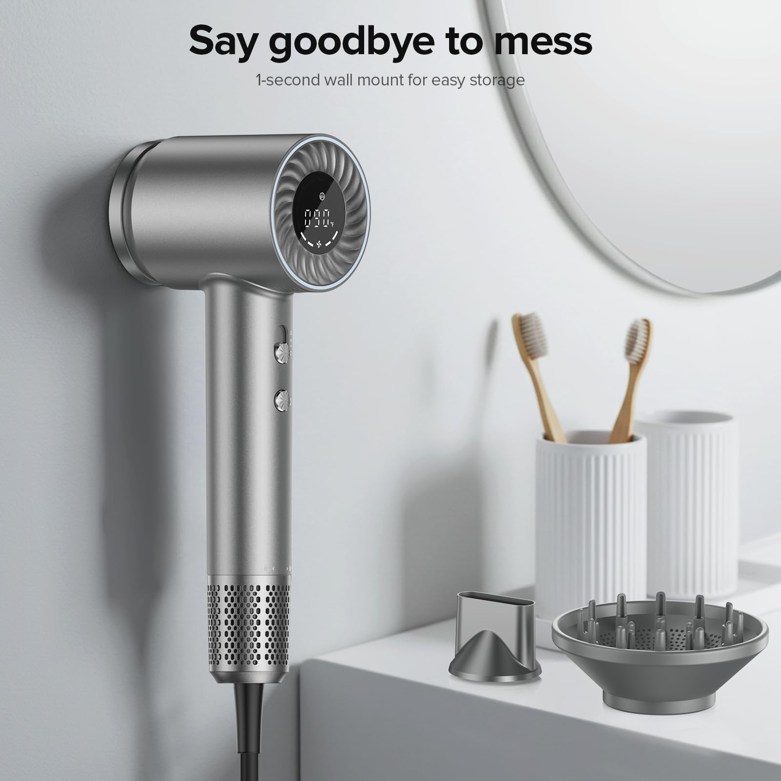 lpstea hair dryer magnetic nozzle enables precise shaping and secure attachment