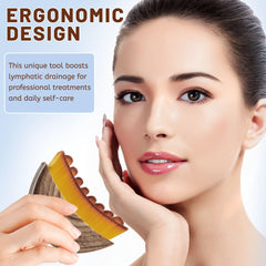 LPZXH lymphatic contour face brush angle-fit demonstrates facial contour glide
