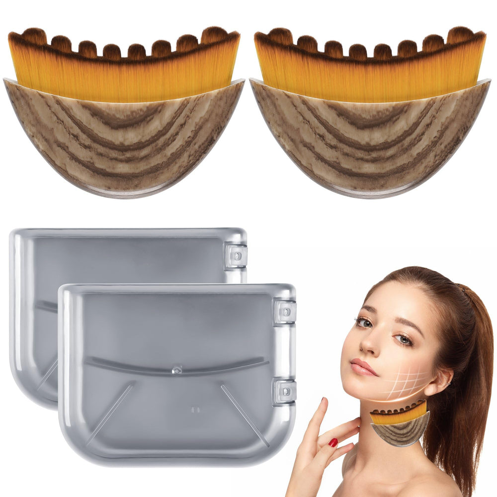 LPZXH lymphatic contour face brush front view with gentle bristles for soothing massage