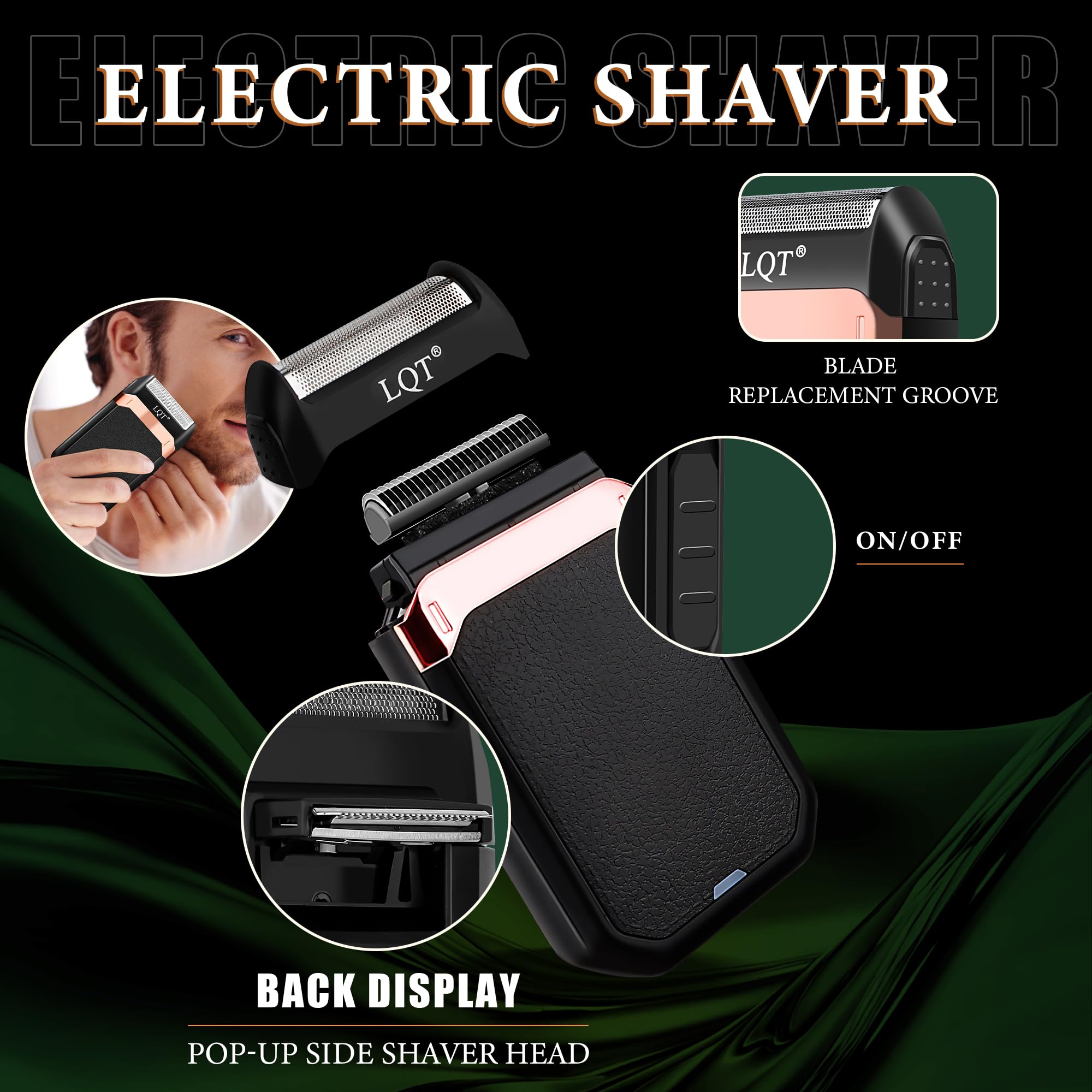 LQT Beard Trimmer with skin-friendly blade for safe trimming
