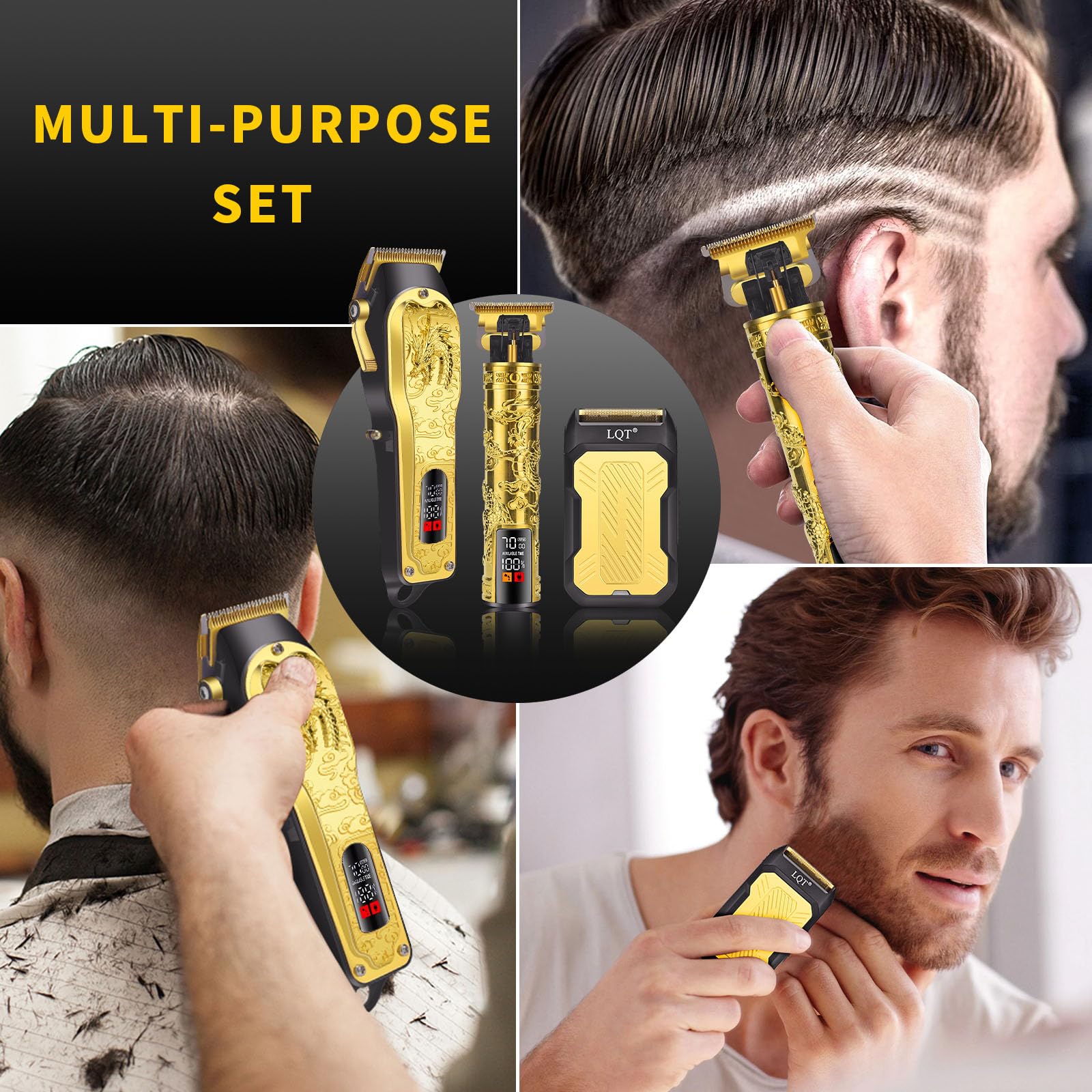 LQT gold dragon design body emphasizes luxury feel during grooming
