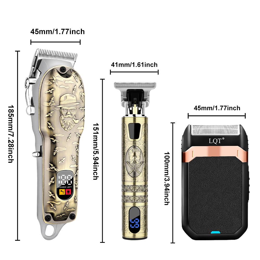 LQT Hair Clipper with various combs for precision cutting