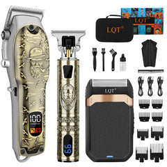 LQT professional clipper bronze embossed body for precise salon-quality cuts