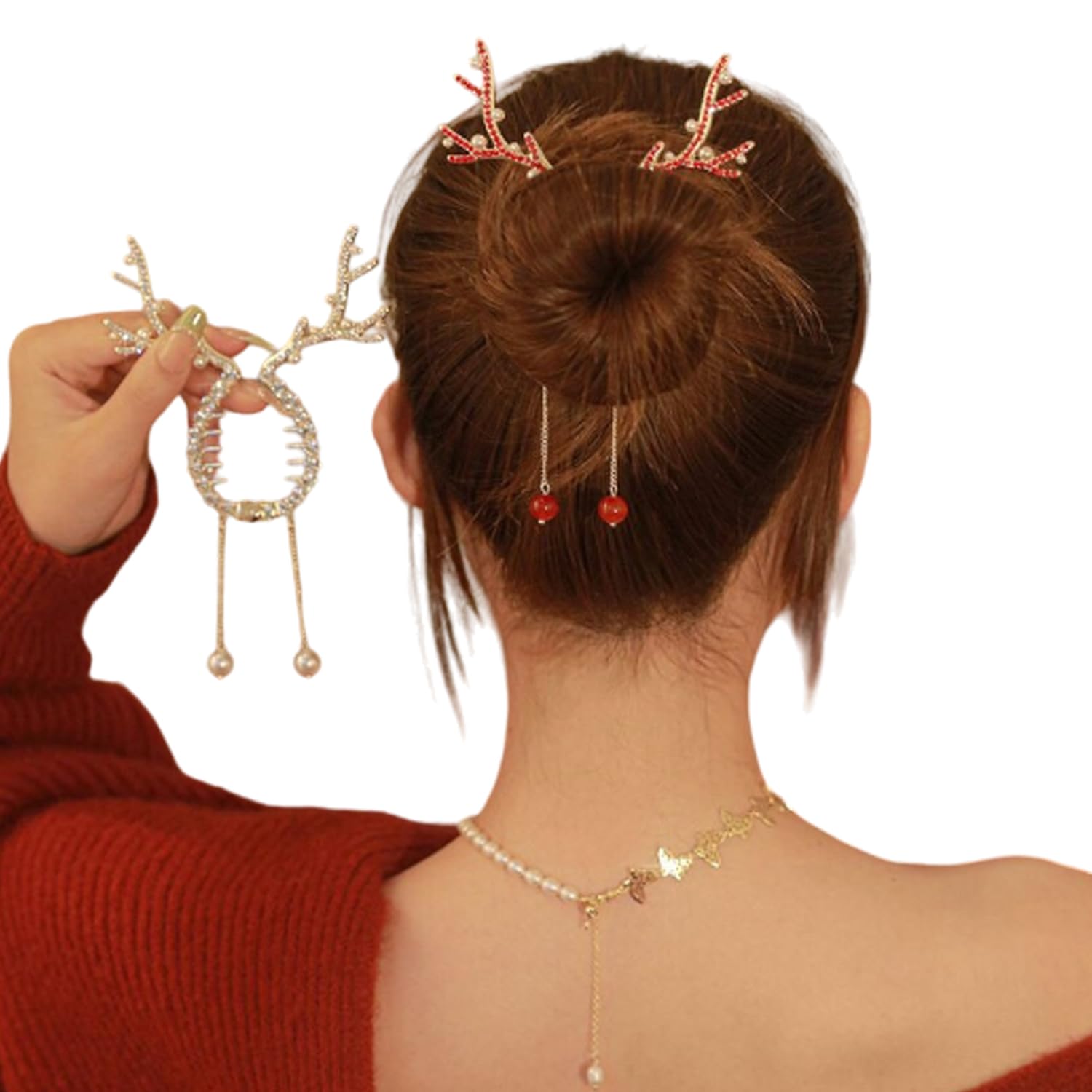 LRKNNO Christmas hair clip gift-ready for women and girls.