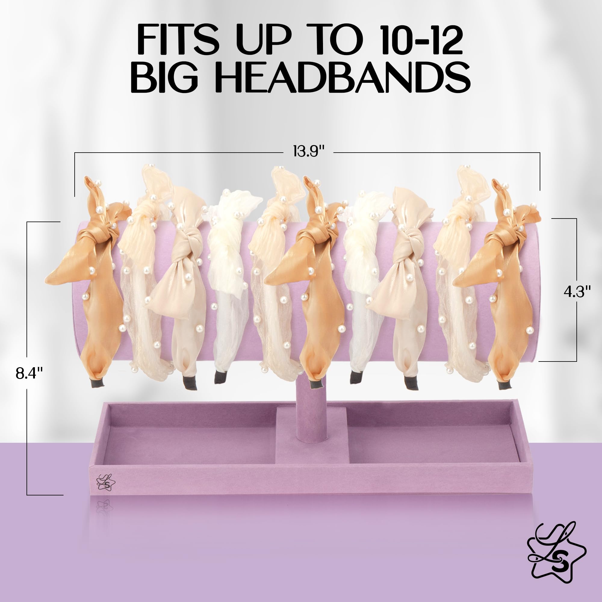 LS Lulu & Summer headband holder gift-ready packaging in purple
