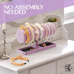 LS Lulu & Summer headband organizer on vanity displays tiaras and ears neatly