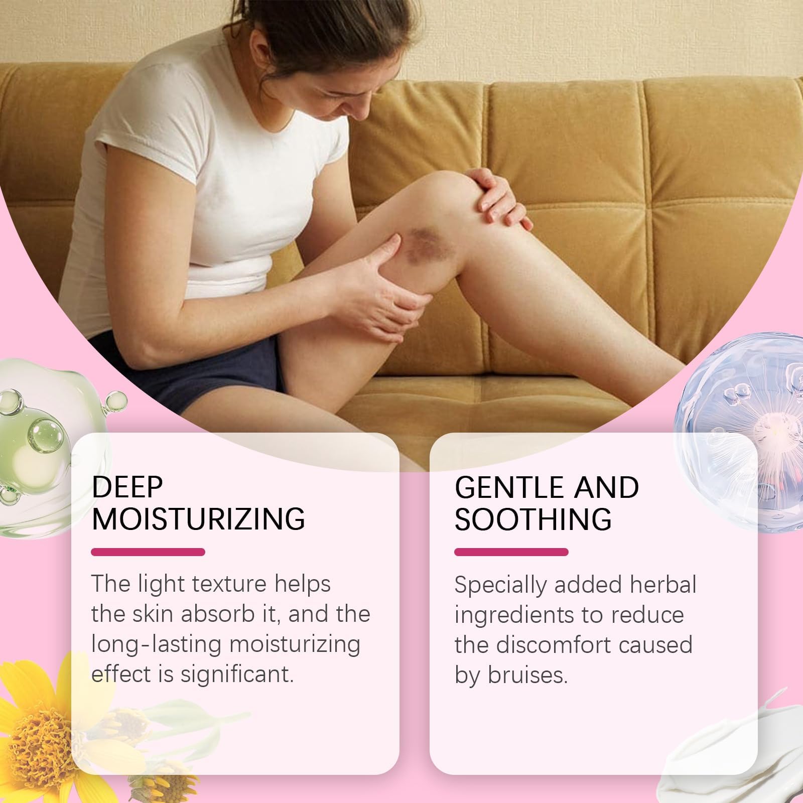 Daily routine context with LSJSDS Bruise Cream for consistent moisturization.