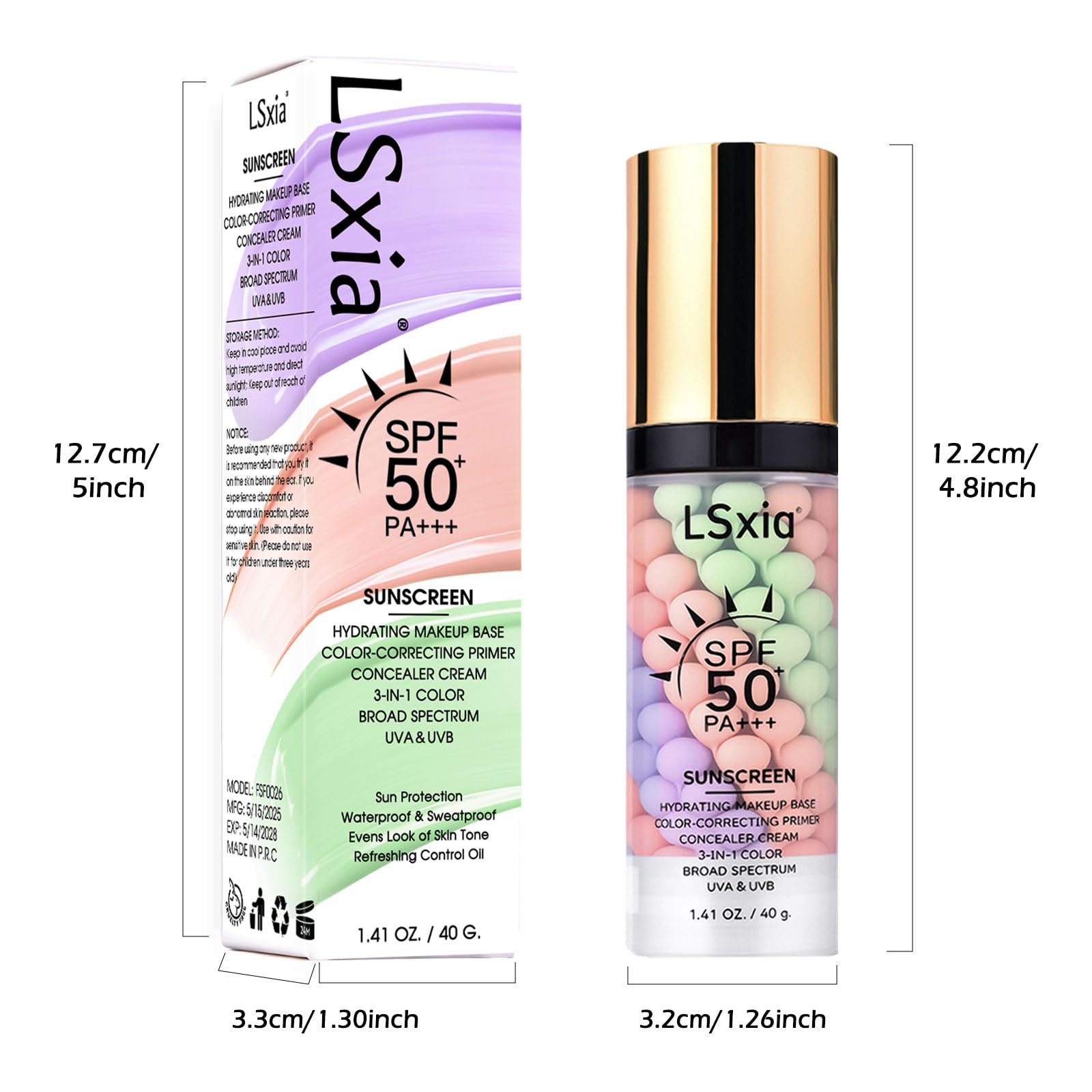 LSxia 3 In 1 Primer packaging box highlights compact design