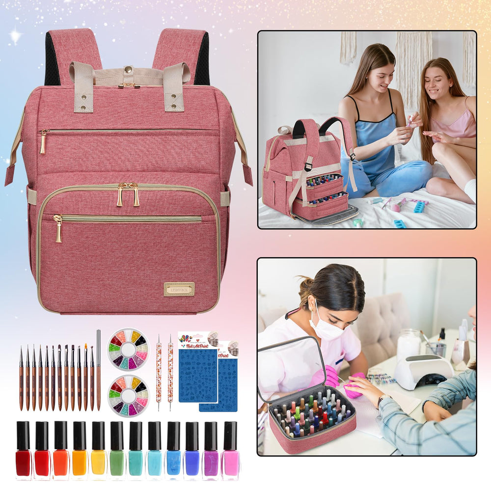 LTINVECK detachable nail kit layers offering UV lamp space.