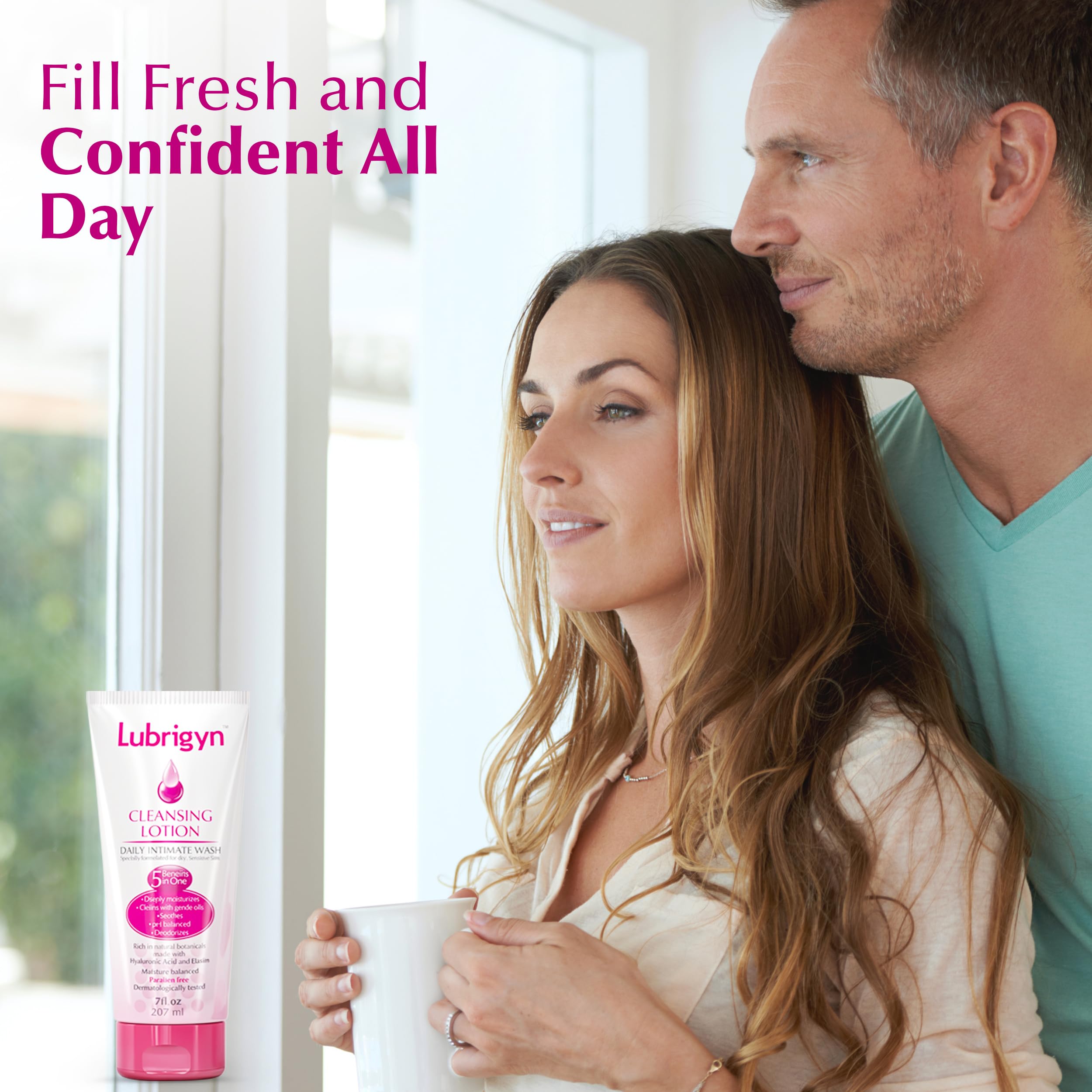 Lubrigyn fresh-deodorize image suggests refreshing daily hygiene and odor control.