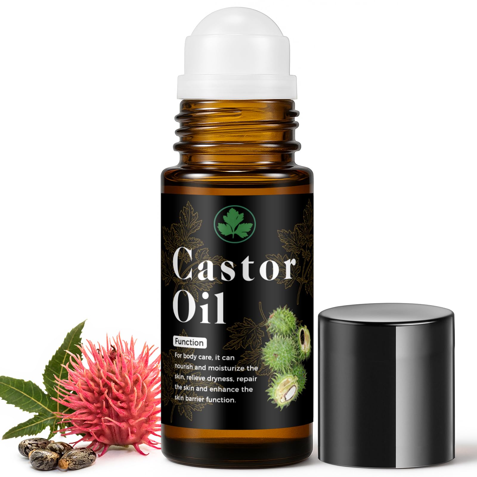 Lubynia Organic Castor Oil Roll-On body—muscle comfort and soothing hydration.