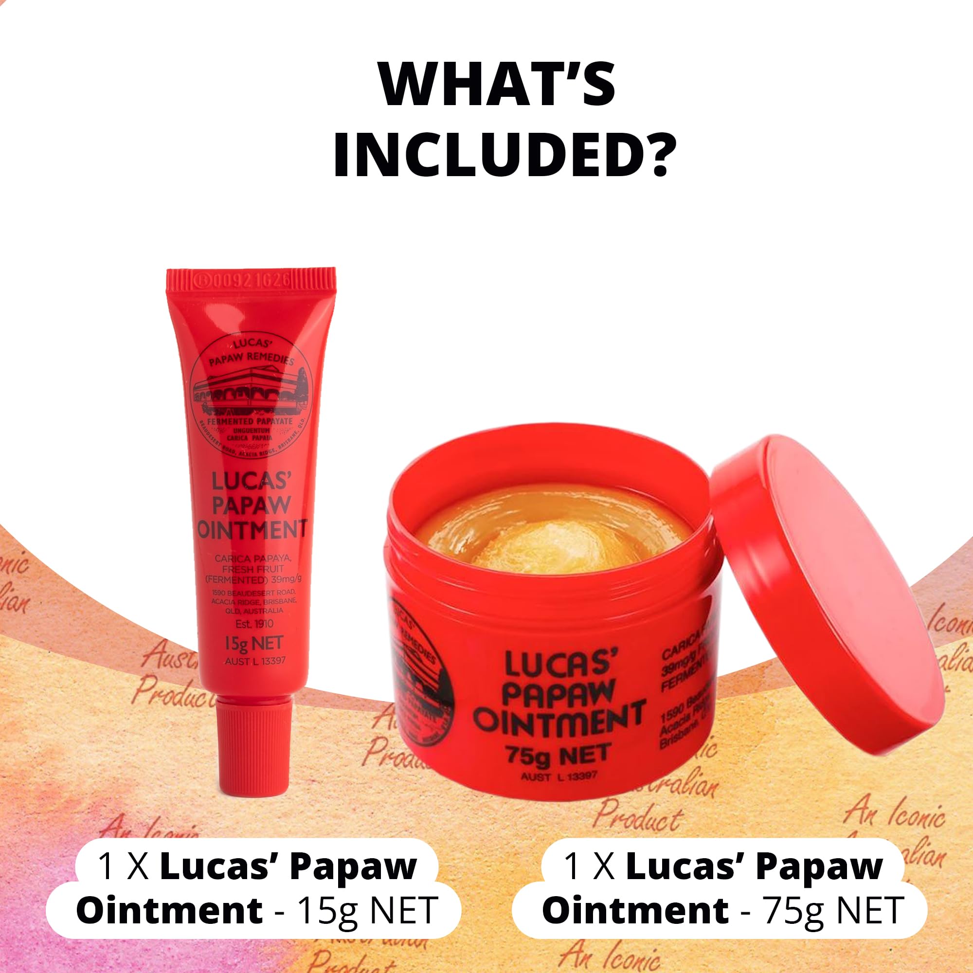 Lucas Papaw lip ointment tube closeup highlighting soothing, moisturizing formula.