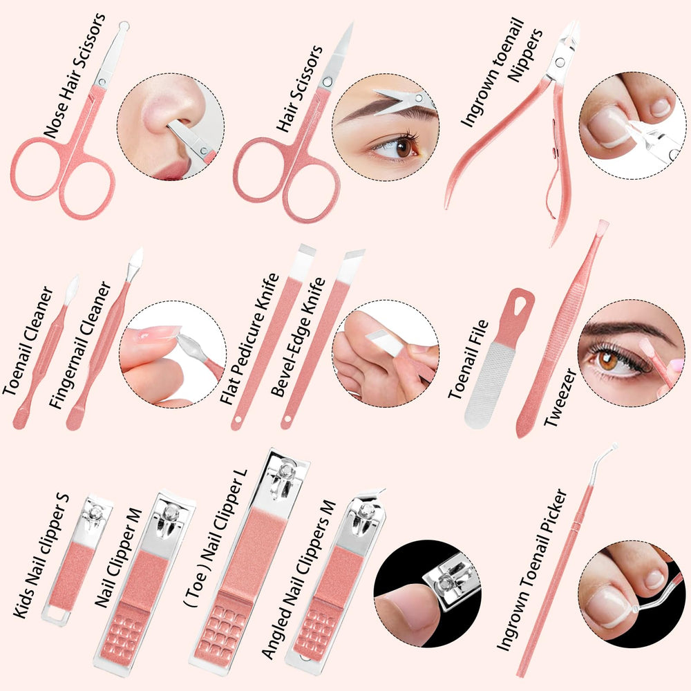 Luck Around professional nail tools arranged neatly for easy selection.