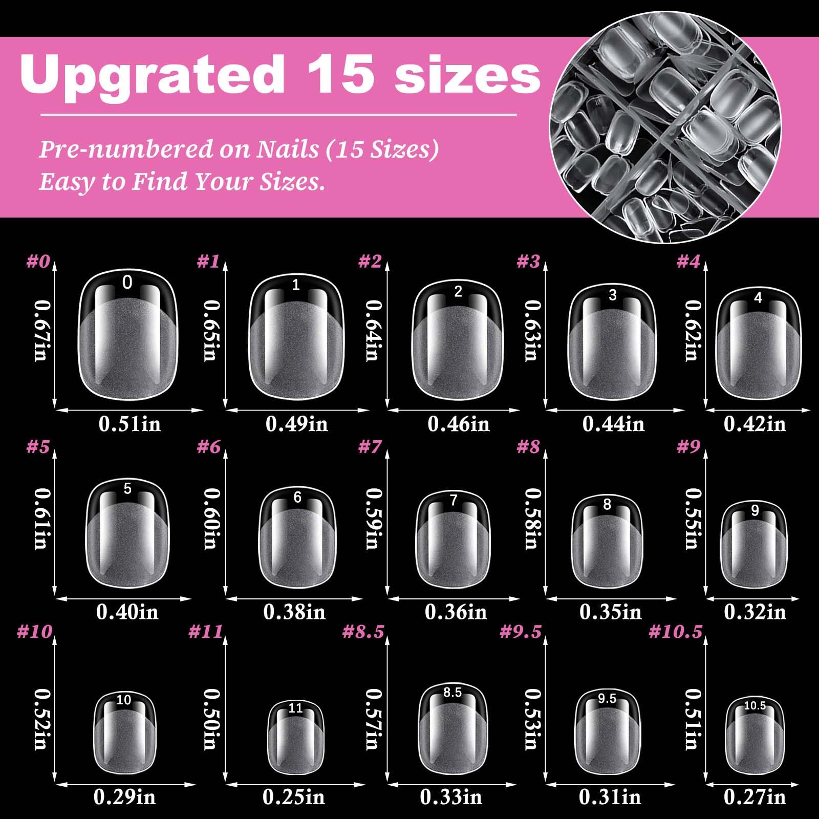LuckForever Soft Gel Nail Tips Clear for lightweight, natural-looking nails.