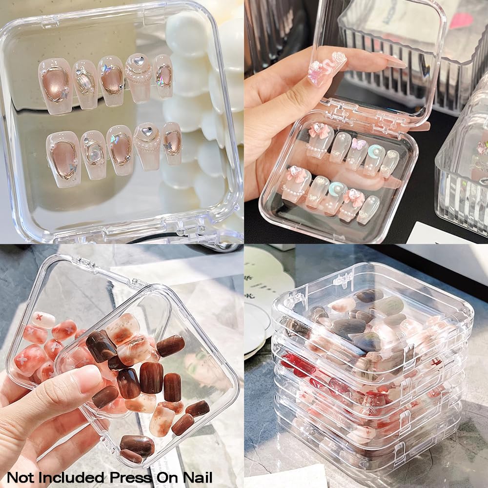 LUCKJUJU compact 2-75-inch nail box fits in a bag for on-the-go nails.