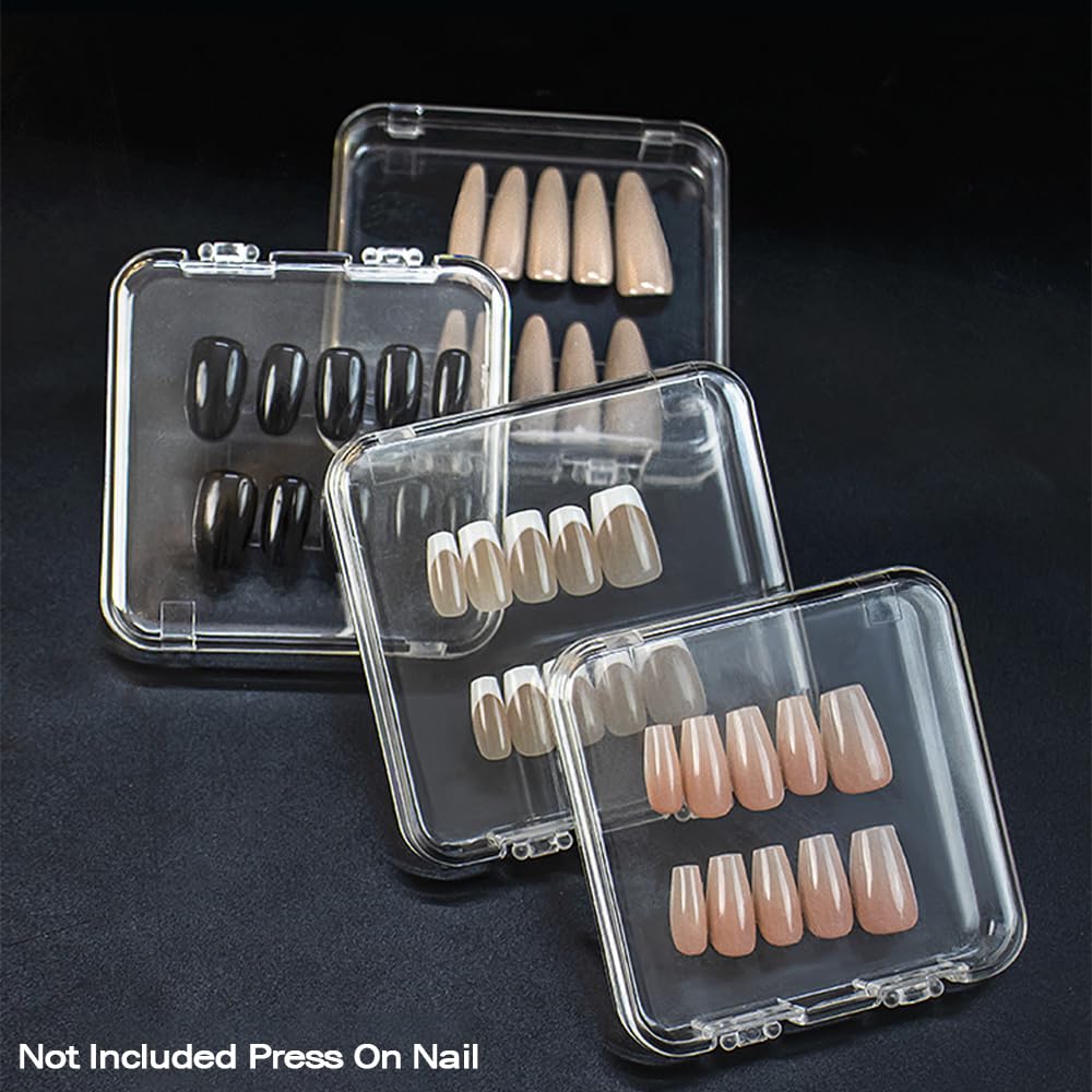 LUCKJUJU nail art display and organization on a desk for easy access.