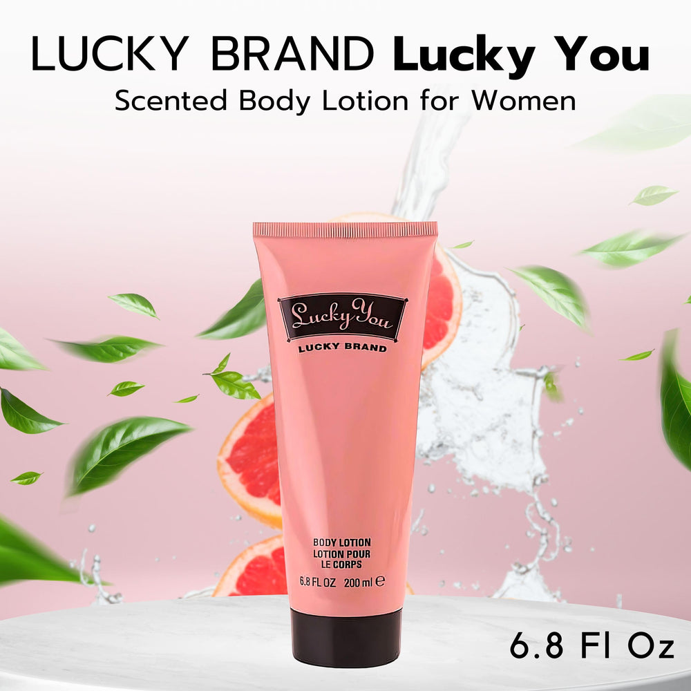 Lucky Brand Lucky You fragrance collection packaging exudes premium scented care.