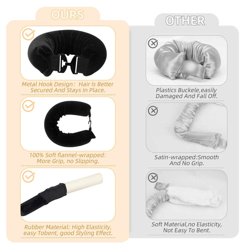 Luckybear flexi rods with hooks demonstrate easy setup for overnight wear.