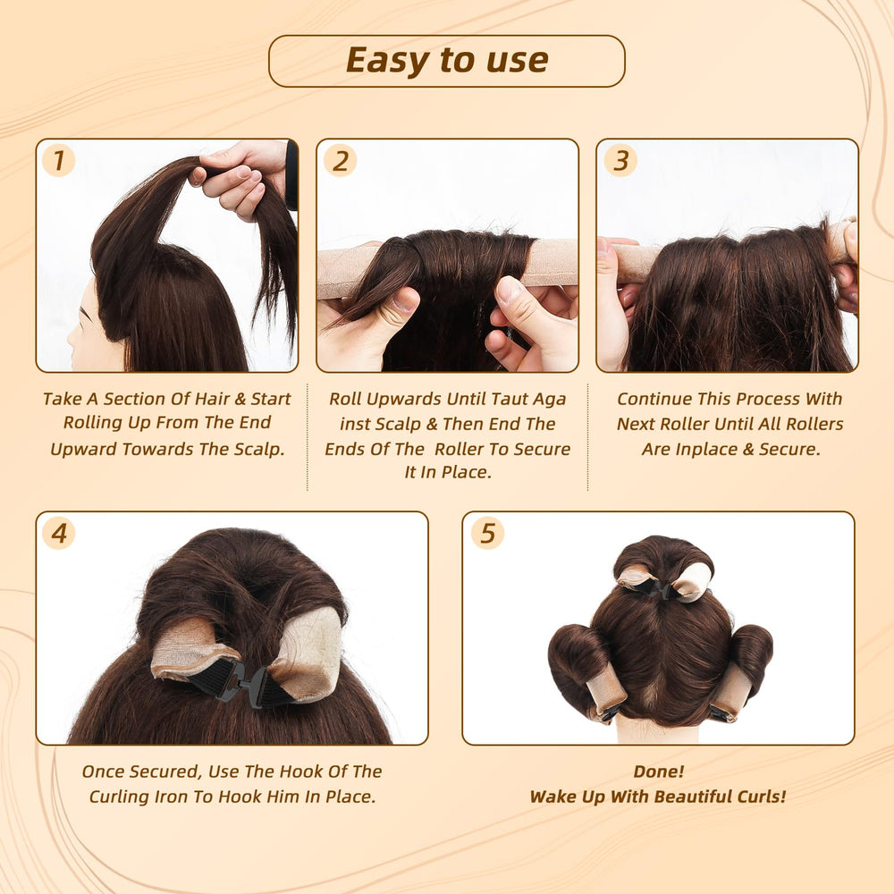 Luckybear hair-type-friendly curls on all lengths for volume without heat.