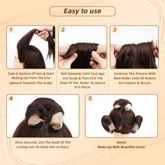Luckybear hair-type-friendly curls on all lengths for volume without heat.