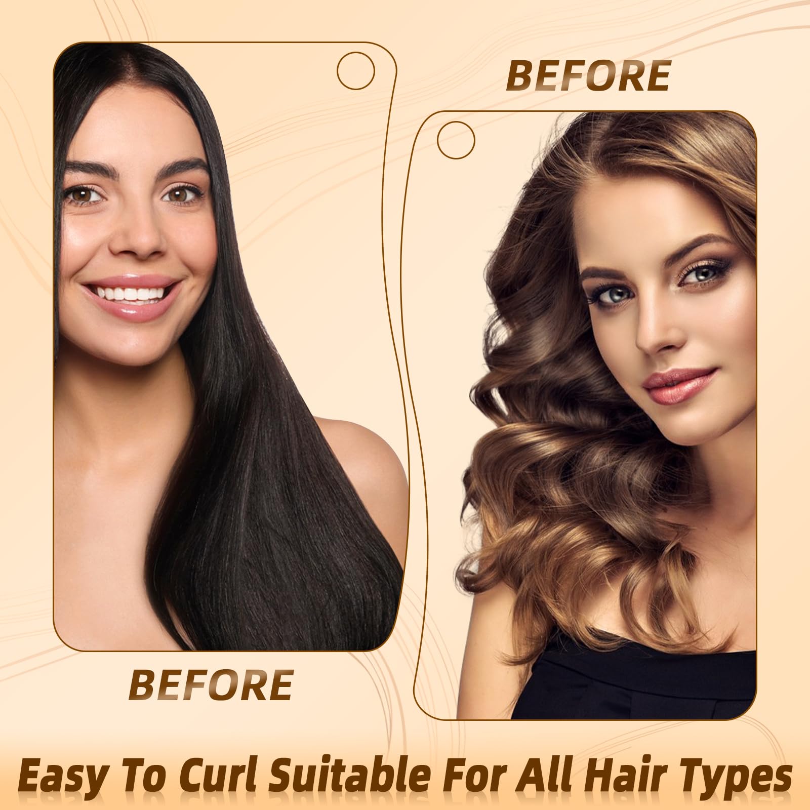 Luckybear travel-friendly curler set is durable for on-the-go styling.
