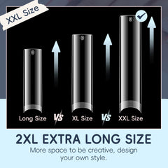 Luckyfairy 2XL 240-piece flat-pack of tips for quick DIY and salon use