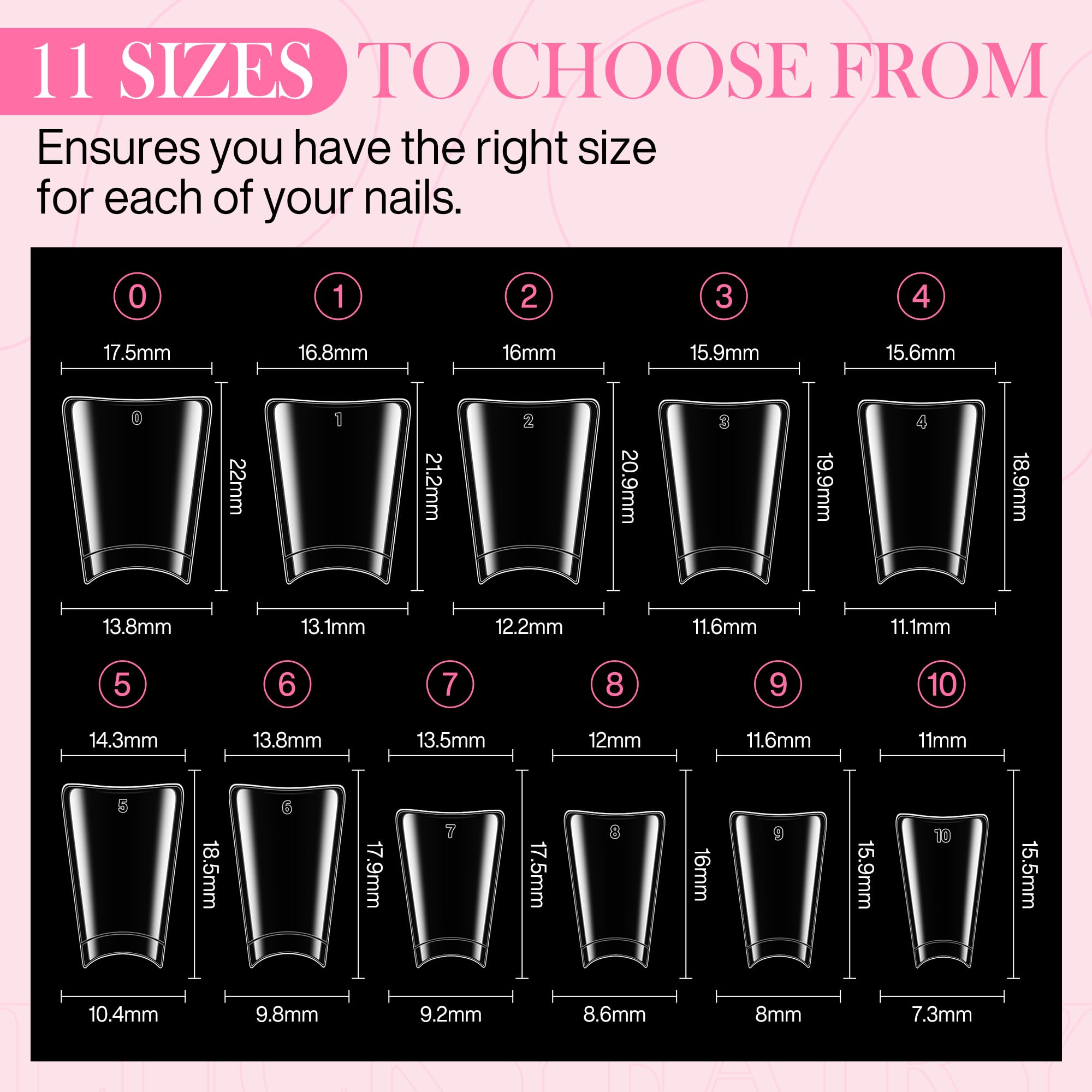 Luckyfairy 504-piece duck nail tips pack delivers reliable clear tips.