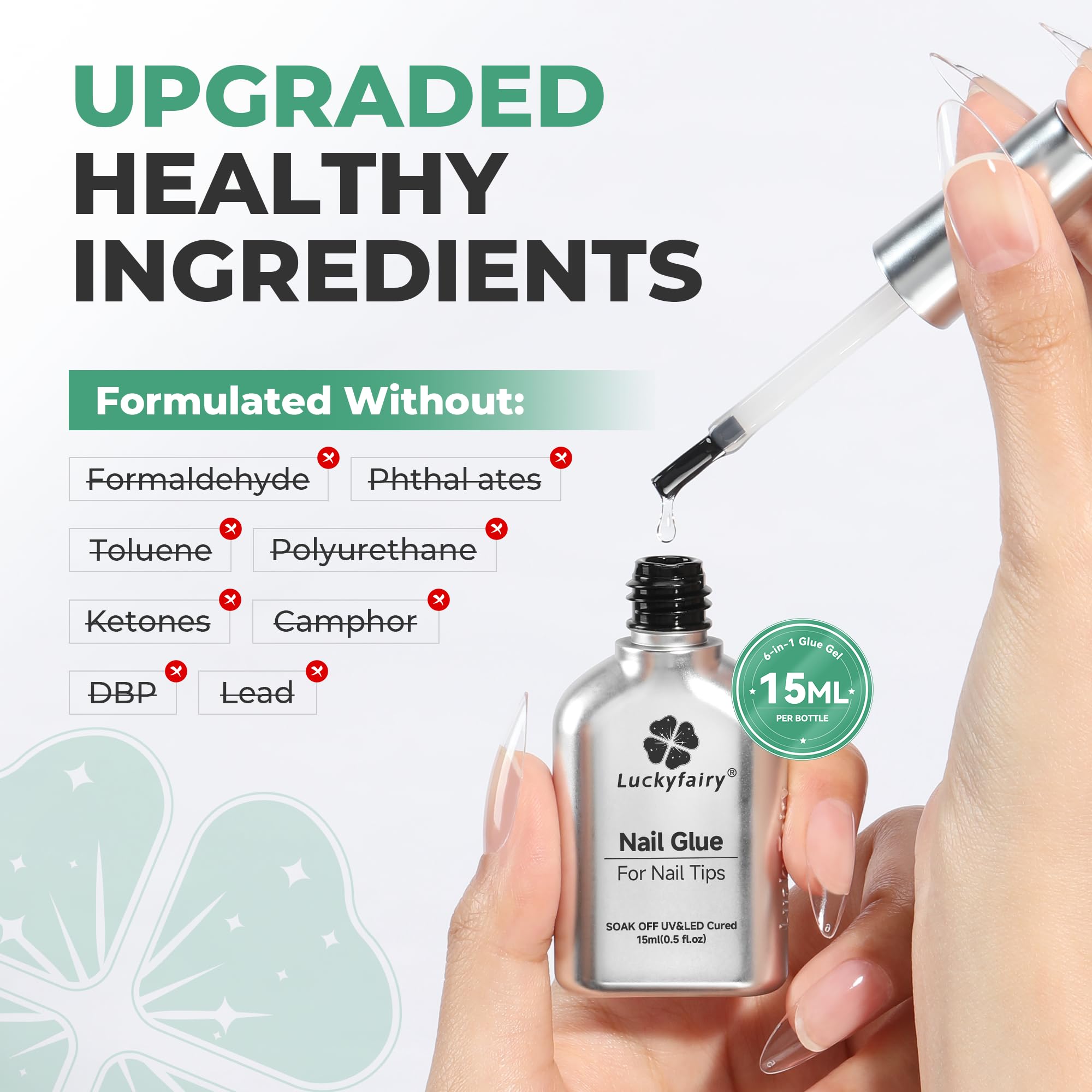 Luckyfairy bloom-gel-inspired base coat offering smooth foundation for nails.