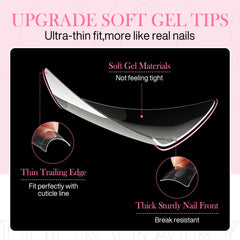 Luckyfairy duck nail tips come in 11 sizes numbered for precise fit.