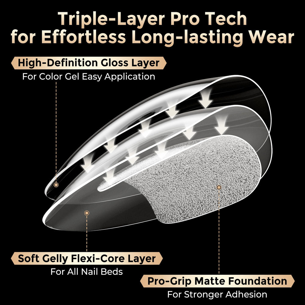 Luckyfairy full-cover soft gel tips application shows quick, neat extensions.