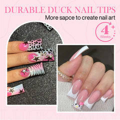 Luckyfairy half-cover duck nails show natural-looking tips for everyday wear.