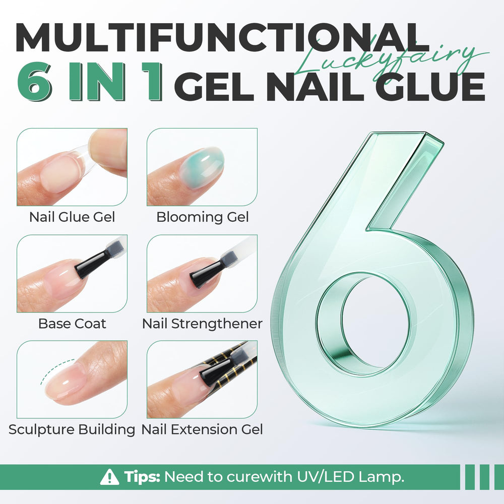 Luckyfairy nail-strengthener and sculptor for long-lasting nail builds.