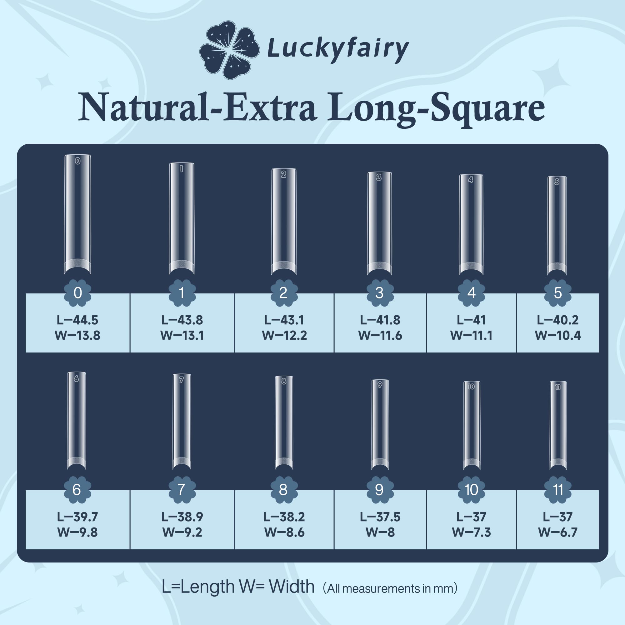 Luckyfairy tips compatible with polish, dip, and acrylic for versatile nail art