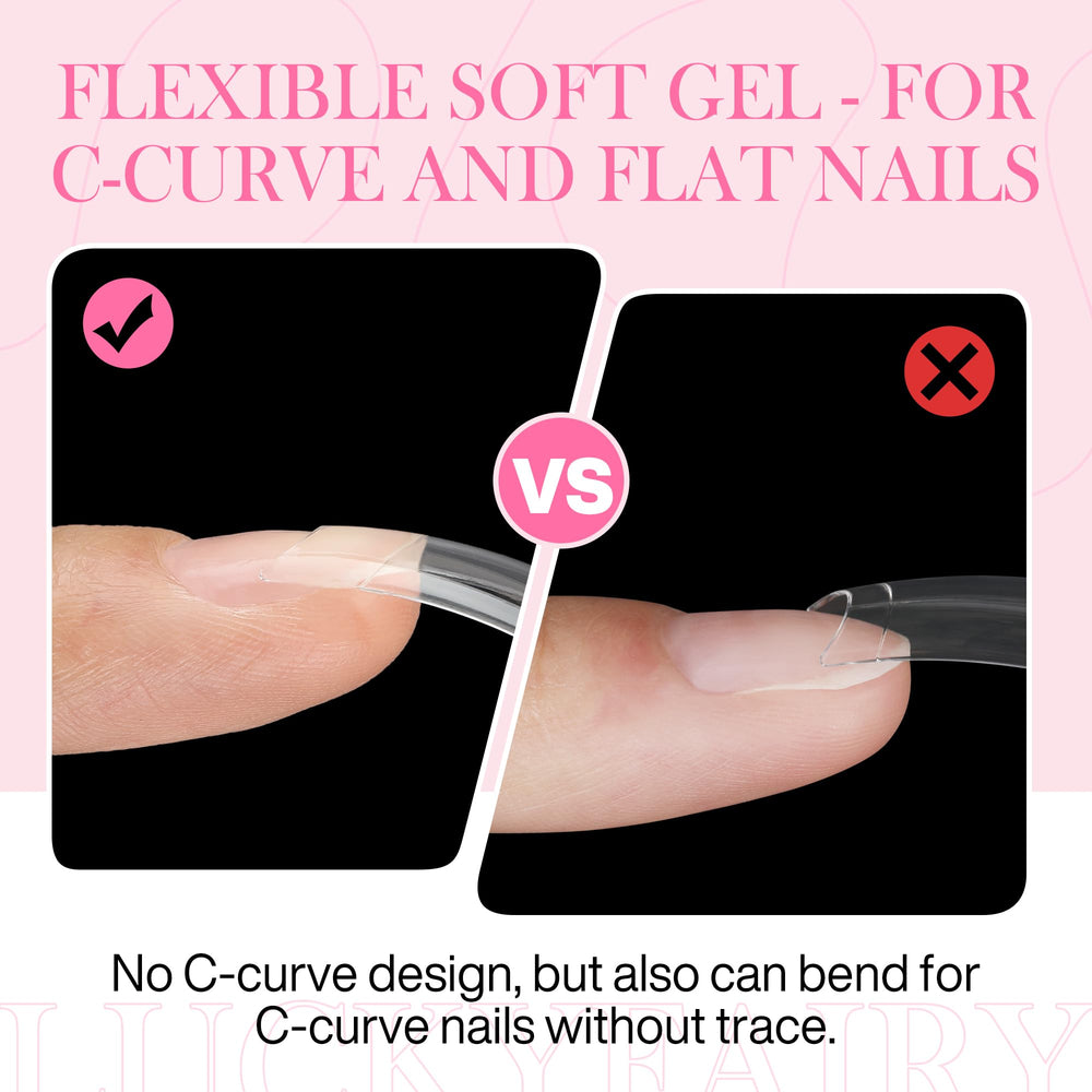 Luckyfairy press-on nails allow easy at-home application.