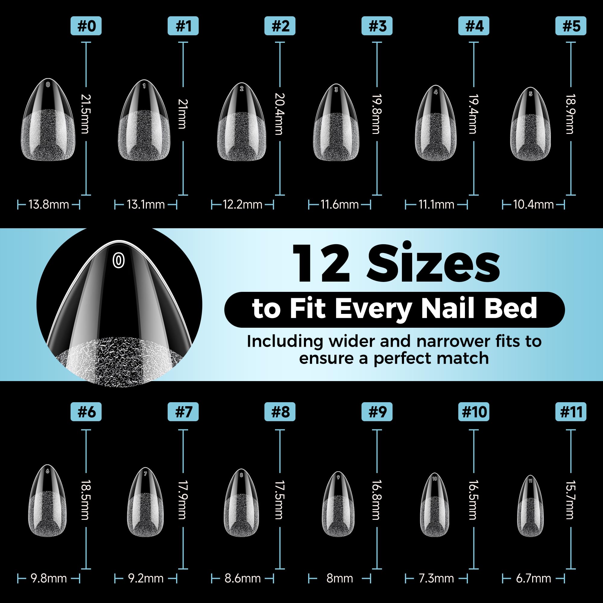 Luckyfairy foldable gel tips are easy to trim and customize