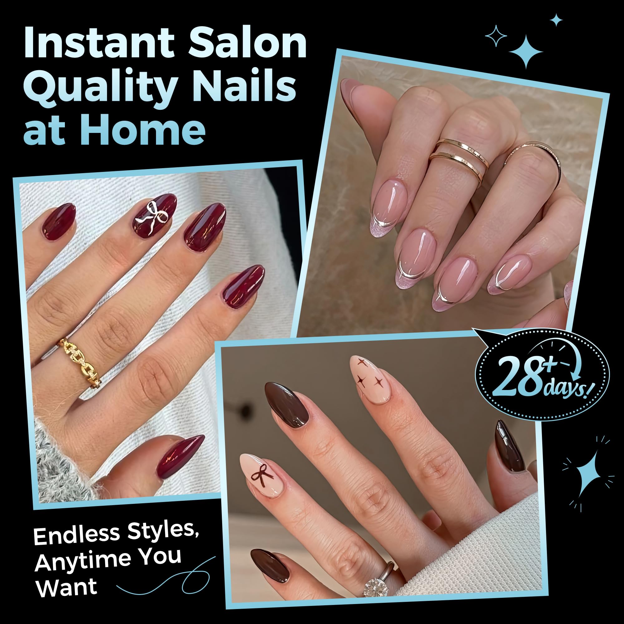 Luckyfairy inner sanding detail emphasizes adhesion-friendly texture for quick at-home nails