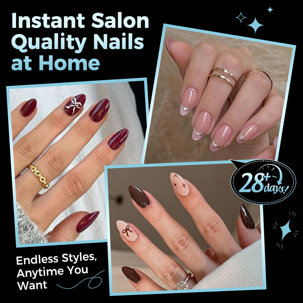 Luckyfairy inner sanding detail emphasizes adhesion-friendly texture for quick at-home nails