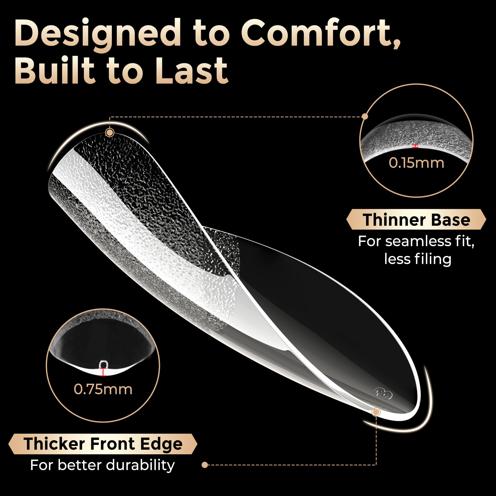 Luckyfairy strong toughness ductility nail tips resist bending for everyday tasks.