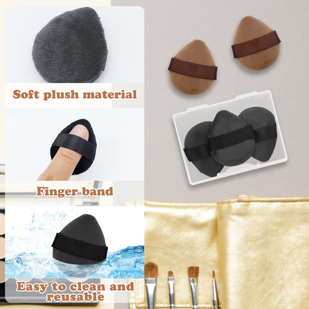 LuckyOpt puff with strap for easy grip during precise makeup application