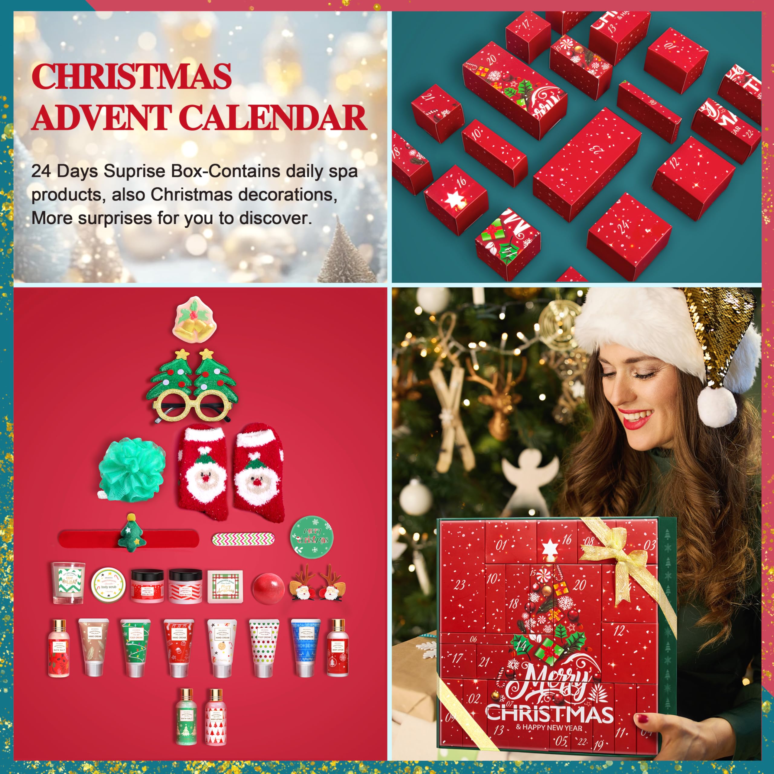 LUCOTIYA Christmas glasses frame for festive seasonal style.