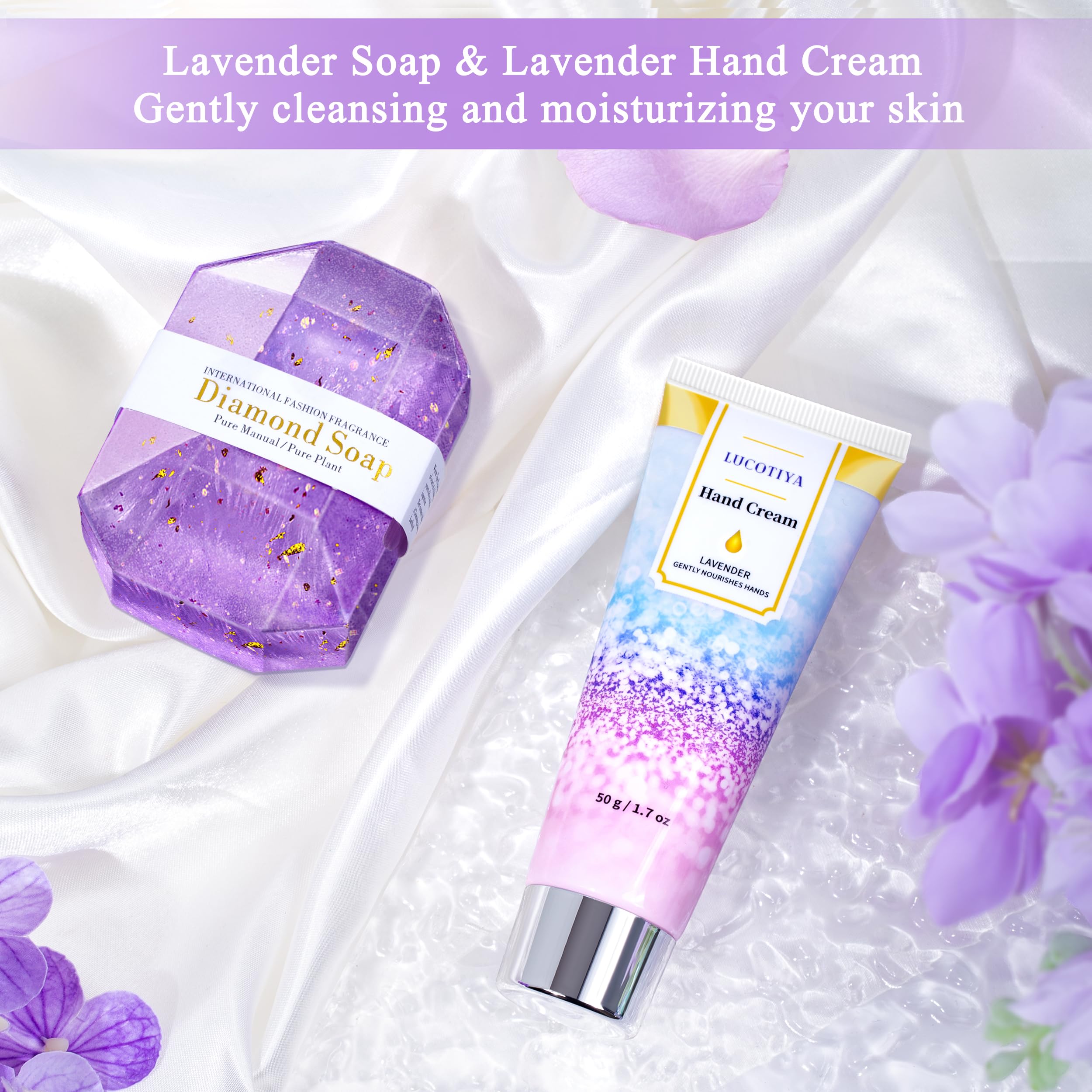 LUCOTIYA lavender hand cream moisturizes skin during daily routines.