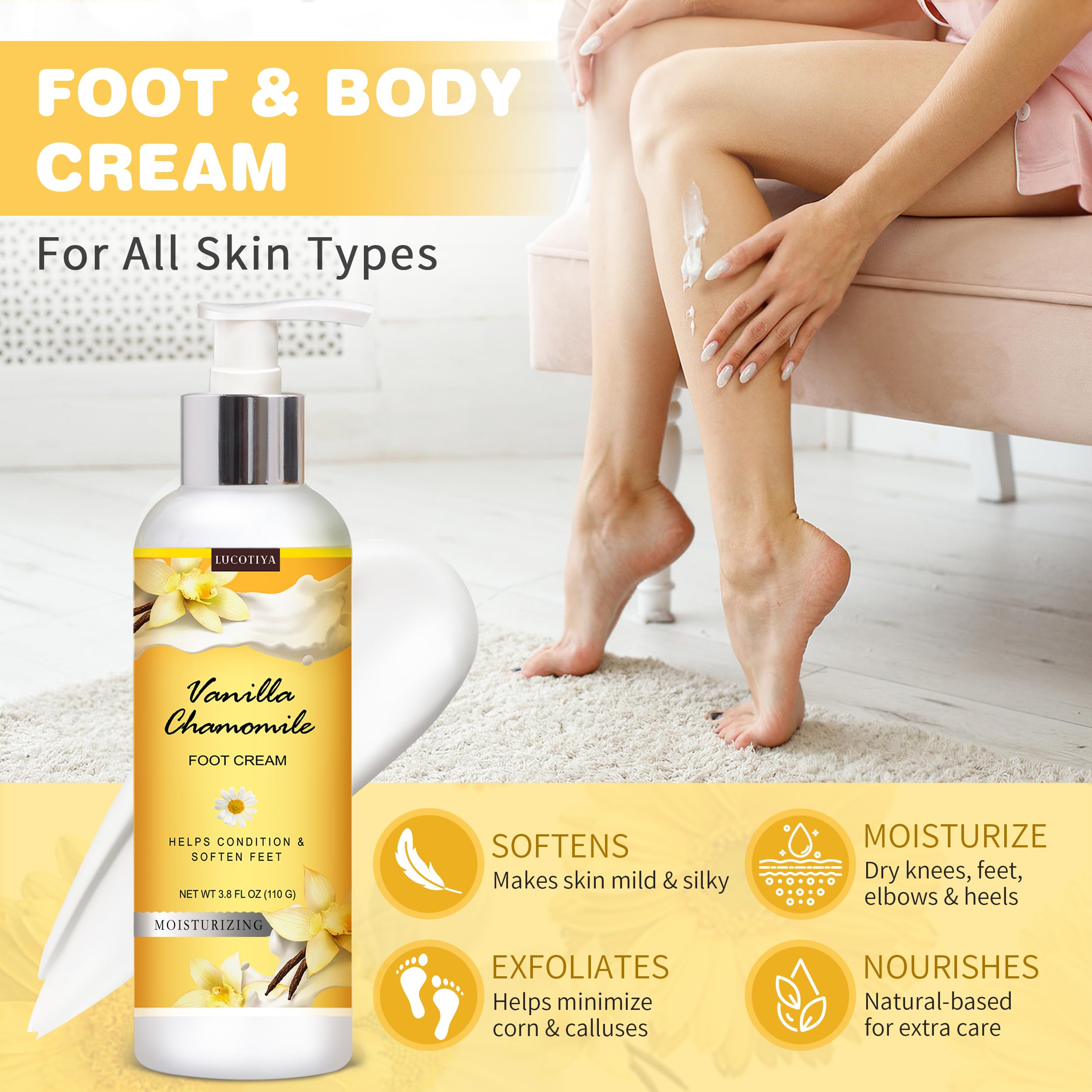 LUCOTIYA urea foot cream moisturizes dry heels and cracked skin