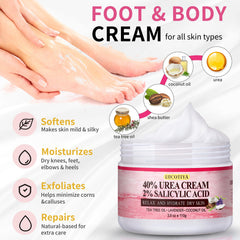 LUCOTIYA Urea Foot Cream tube highlights moisturizing formula