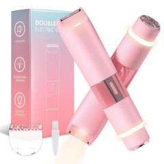 LUDAHOCY Bikini Trimmer 2-in-1 heads for precise bikini and leg grooming.