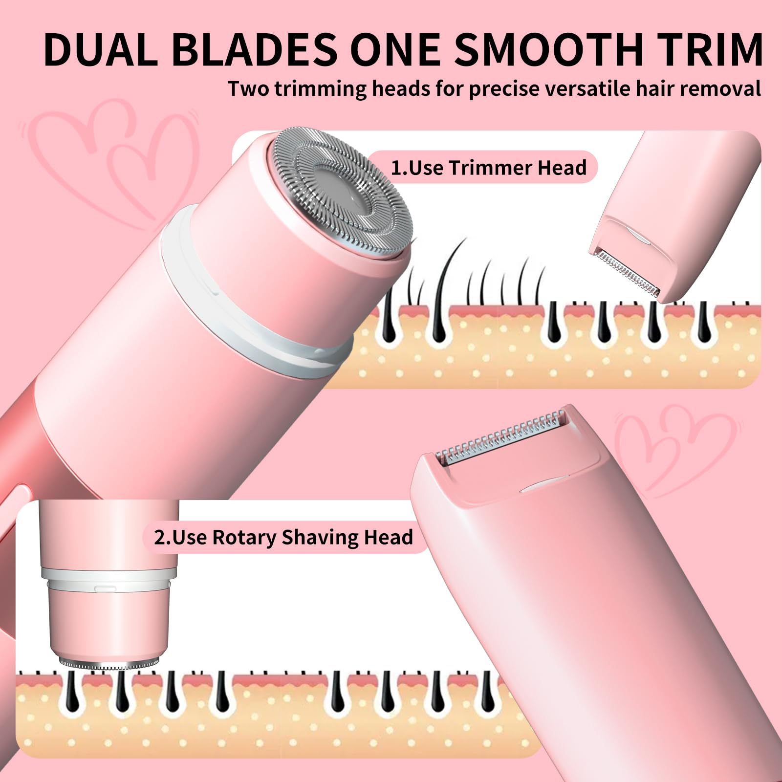 LUDAHOCY Compact design fits purse or makeup bag for discreet grooming.