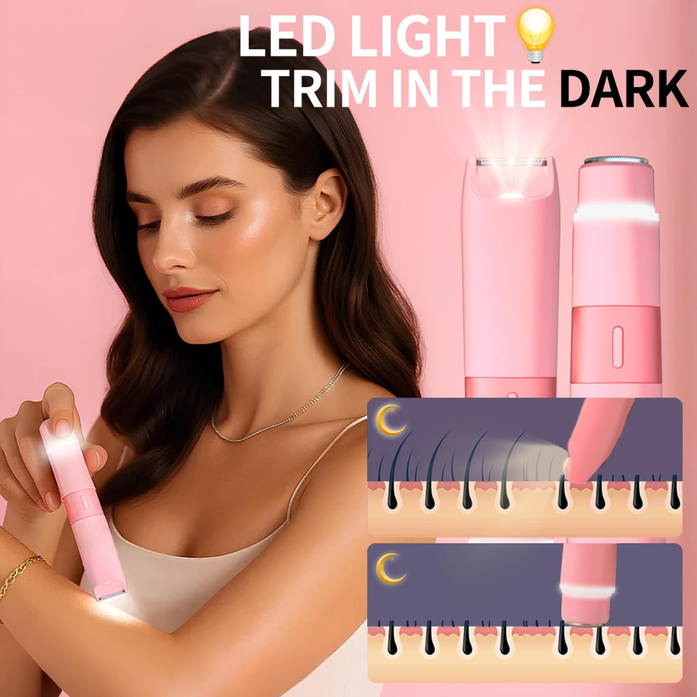 LUDAHOCY Bikini Trimmer IPX7 waterproof design enables shower-ready grooming.
