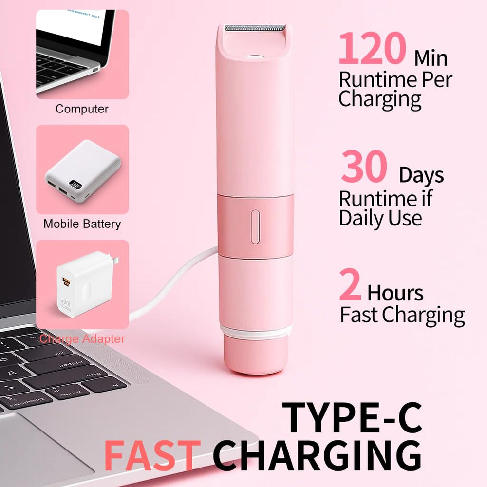 LUDAHOCY Travel-friendly trimmer ensures easy cleanup and use anywhere.