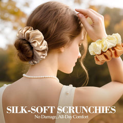 LUDILO bulk hair ties with mesh gift bag ideal for gifting and storage.