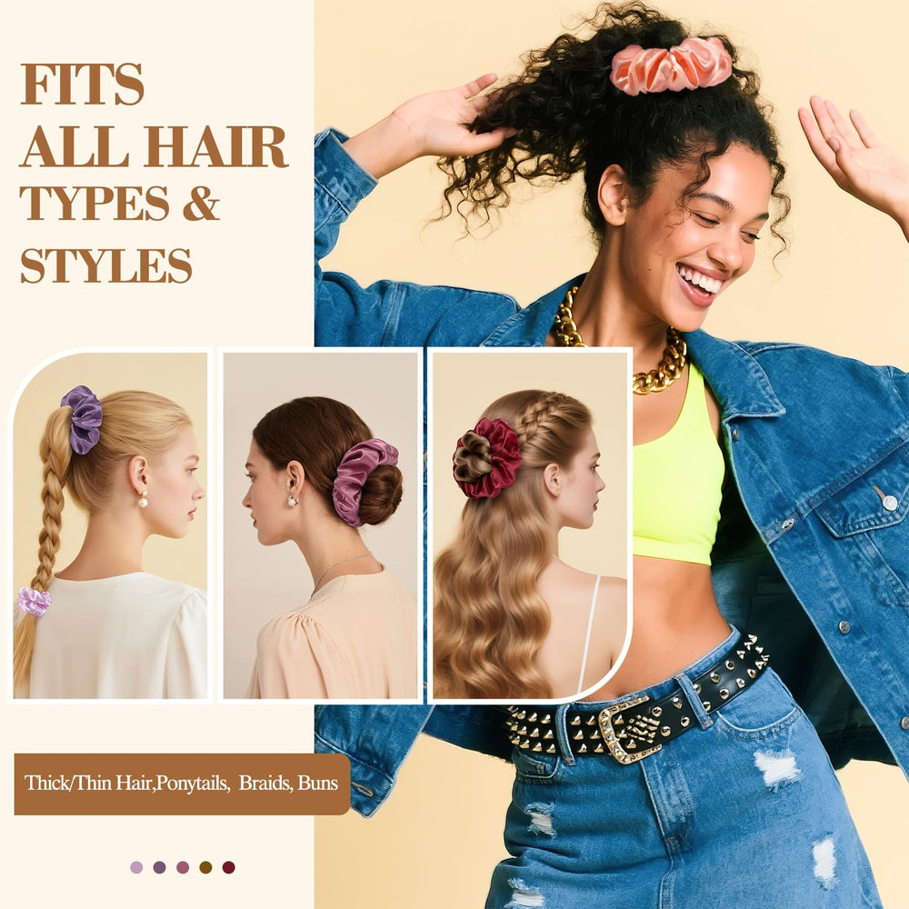 LUDILO friction-free silk hair ties glide through hair with reduced pull.